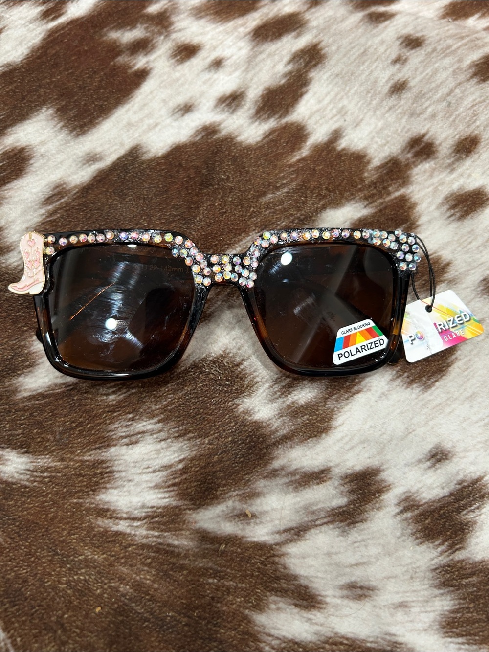 Western cowboy boot & crystals Sunglasses handmade brand new